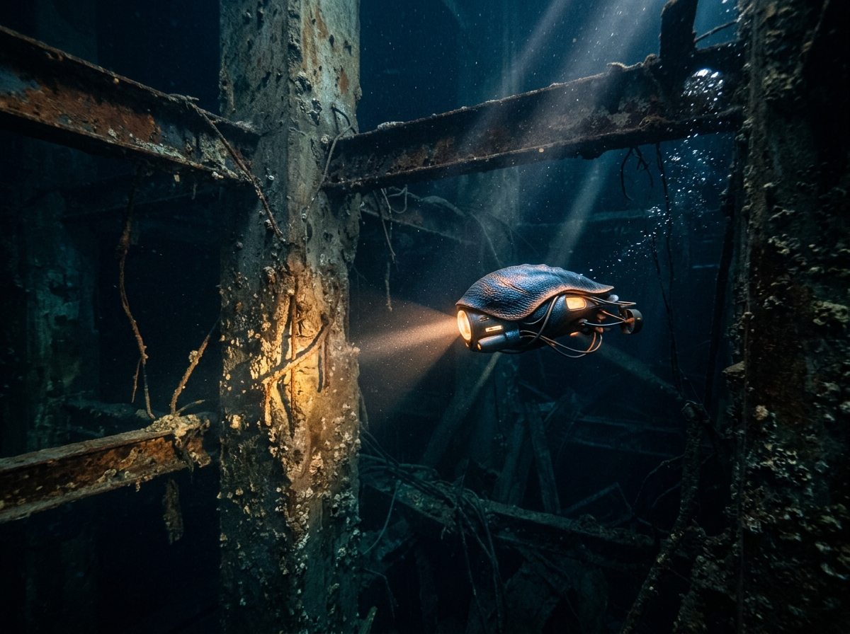 Cyborg cockroaches dive deep for hazardous search
