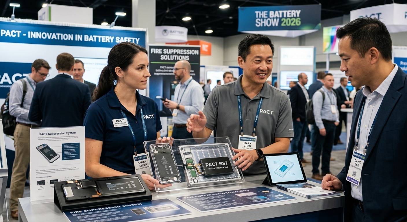 PACT Debuts Battery Fire Suppression Tech at The Battery Show 2026